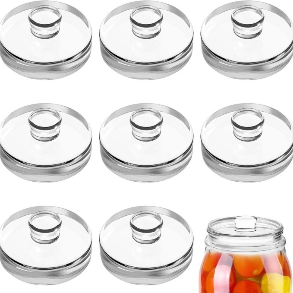 Fermentation Crock - Pesos de vidro fermentado transparente com