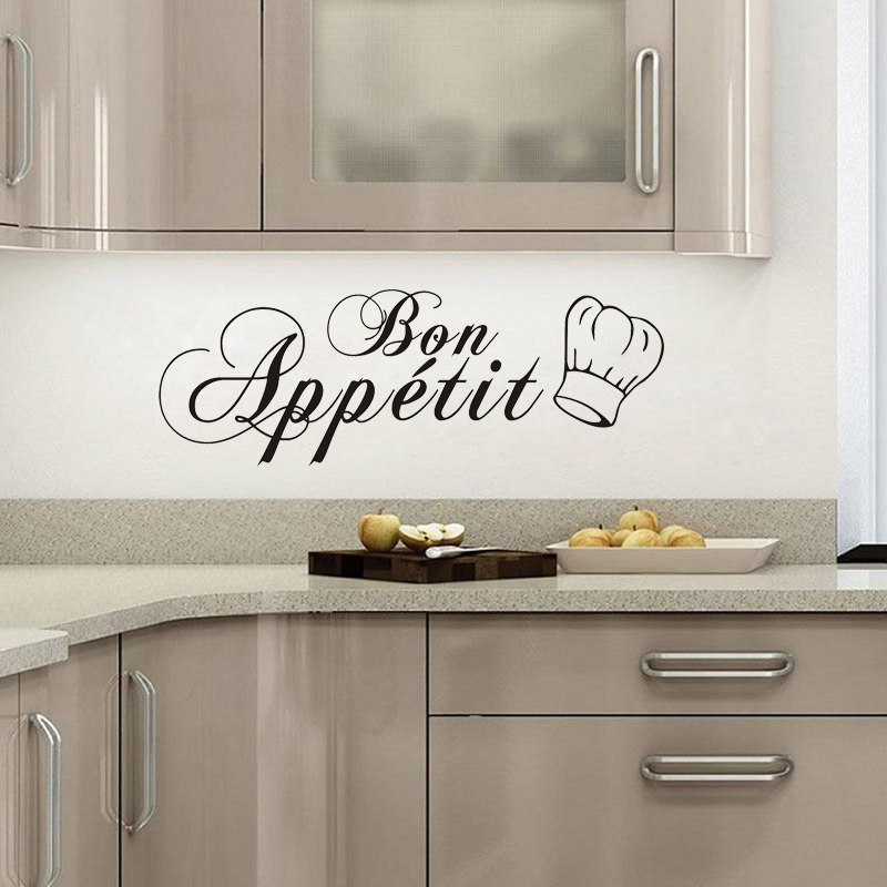 Home Cooking App - Adesivo de Parede Elegante Bon Appétit,